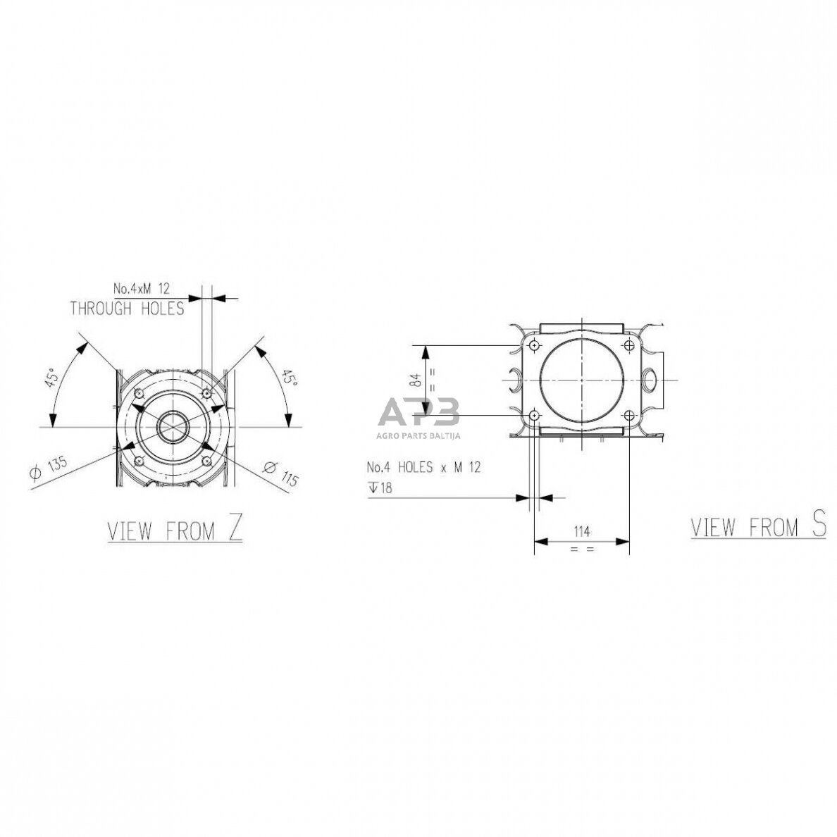 Kampinis reduktorius Comer 313875 T-313J 1:3 6