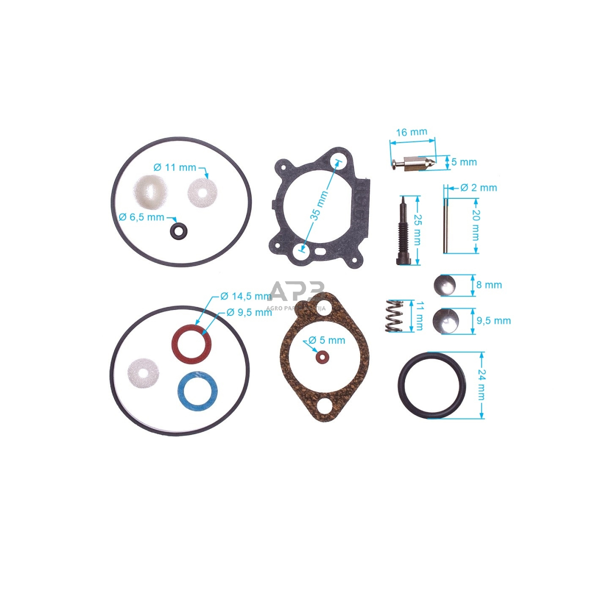 Karbiuratoriaus remontinis komplektas BRIGGS & STRATTON 493762, 498260 2 Karbiuratoriaus remontinis komplektas BRIGGS & STRATTON 493762, 498260 2