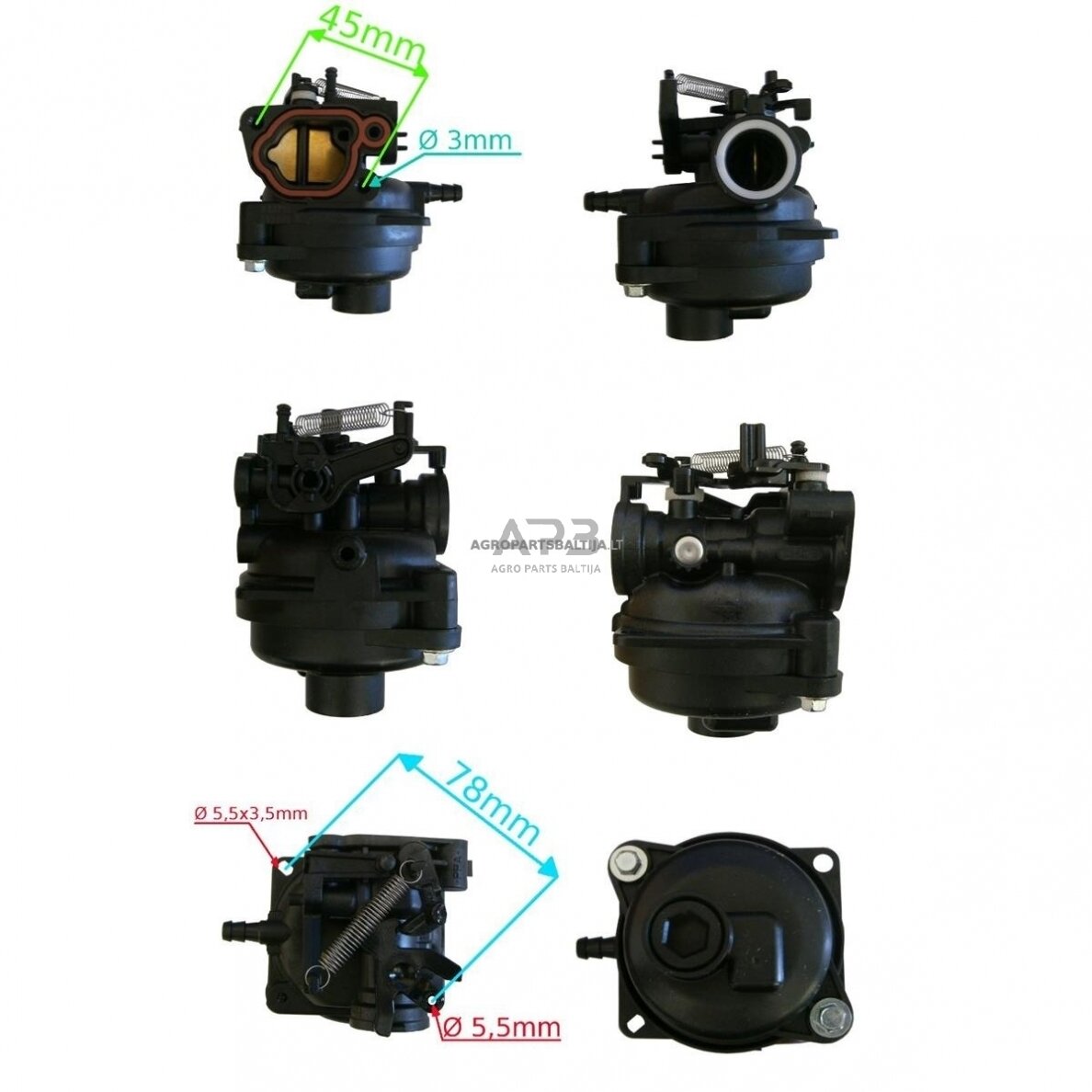 Karbiuratorius Briggs & Stratton SERIJA 500, 550E, 575EX, 591109 1 Karbiuratorius Briggs & Stratton SERIJA 500, 550E, 575EX, 591109 1