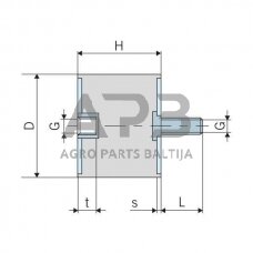 Kabinos amortizatorius universalus B tipas 10040B55L