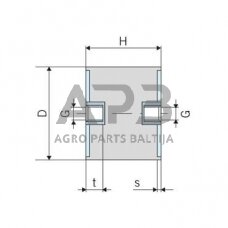Kabinos amortizatorius universalus C5030M10NR70SH