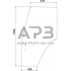 Kabinos durų stiklas 82000396KR