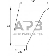 Kabinos durų stiklas apatinis 3200564N