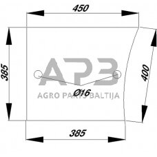 Kabinos durų stiklas apatinis D8055