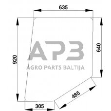 Kabinos durų stiklas D520484