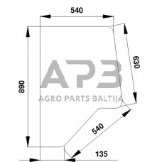 Kabinos durų stiklas D7014