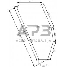 Kabinos durų stiklas D9006T