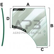 Kabinos durų stiklas dešinės pusės Vapormatic VPM7431