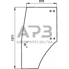 Kabinos durų stiklas kairės pusės 00097700050
