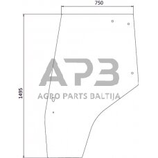 Kabinos durų stiklas kairės pusės 3825716M1N