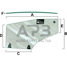 Kabinos durų stiklas LH VPM7421