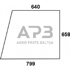 Kabinos durų stiklas viršutinis 04339849N