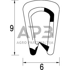 Kabinos sandarinimo guma universali CA0305 Kabinos sandarinimo guma universali CA0305