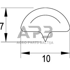 Kabinos sandarinimo guma universali CA7147B Kabinos sandarinimo guma universali CA7147B