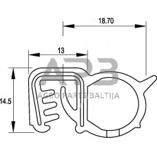 Kabinos stiklo guma universali CA5013