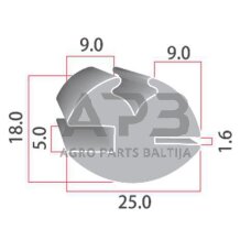 Kabinos stiklo guma universali CA8530 Kabinos stiklo guma universali CA8530