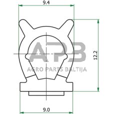 Kabinos stiklo guma universali CA8959