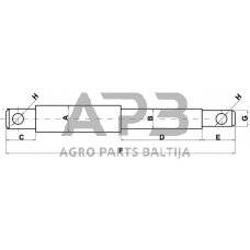 Kaištis 19,00 mm x 25,00 mm x 19,00 mm x 17,00 mm Z325213KR
