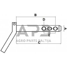 Kaištis 22,00 mm x 160,00 mm Z522160KR