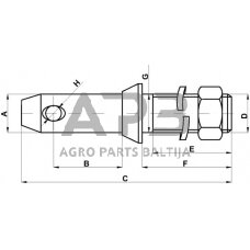 Kaištis 28,00 mm x 154,00 mm, 1-1/8" x 76,00 mm Z428178KR