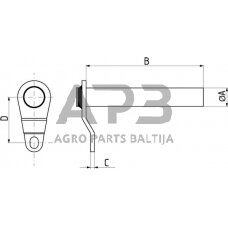 Kaištis 30,00 mm x 151,00 mm FLP30151