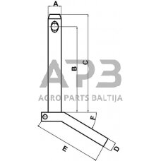 Kaištis su grandinėle ir rankena 30,00 x 370,00 mm Z530370KR