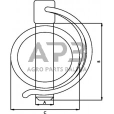 Kaištis užsegamas 10,00 mm x 40,00 mm gopart SLP1040GP