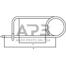 Kaištis užsegamas 3,00 mm x 74,00 mm gopart CL345GP