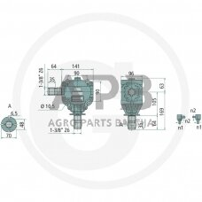 Kampinis reduktorius BONDIOLI & PAVESI 415S1018100R110