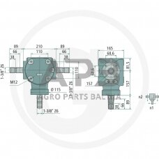 Kampinis reduktorius BONDIOLI & PAVESI 415S2050053G111