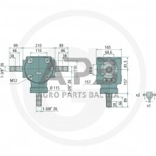 Kampinis reduktorius BONDIOLI & PAVESI 415S2050100G111