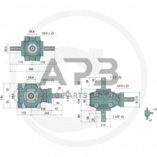 Kampinis reduktorius BONDIOLI & PAVESI 415S2061193G111