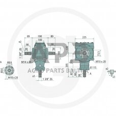 Kampinis reduktorius BONDIOLI & PAVESI 415S2071193G111