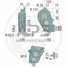 Kampinis reduktorius BONDIOLI & PAVESI 415WDRT300-8640