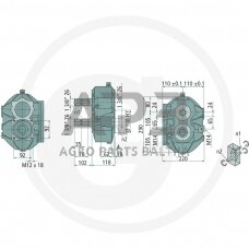 Kampinis reduktorius BONDIOLI & PAVESI 415ZBMS6005320010