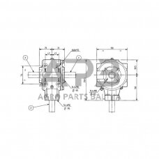 Kampinis reduktorius Comer 304006 T-304A 1.93:1