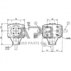 Kampinis reduktorius Comer 43509269010 T-269B, 3:1 - 39kw