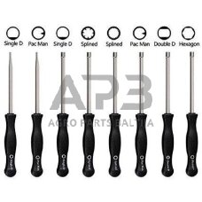 Karbiuratoriaus reguliavimo raktų rinkinys 8vnt. + šepečiai