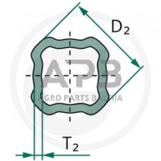 Kardano vamzdis BONDIOLI & PAVESI 2454L1000R, 2454L1000