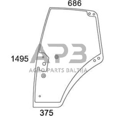 Kabinos durų stiklas 737812030021N Kabinos durų stiklas 737812030021N