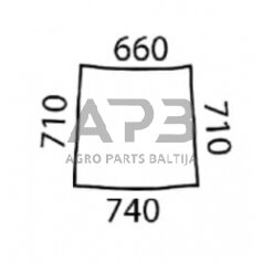 Kabinos durų stiklas L58951 Kabinos durų stiklas L58951