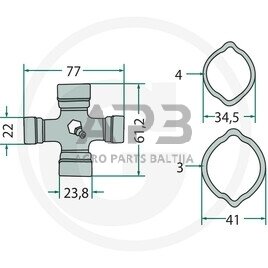 Kardano šarnyras Weasler 3971552720600 1 Kardano šarnyras Weasler 3971552720600 1