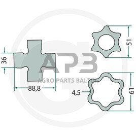 Kardano šarnyras Weasler 39752036002 1 Kardano šarnyras Weasler 39752036002 1