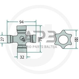 Kardano šarnyras Weasler 397528035003 1 Kardano šarnyras Weasler 397528035003 1