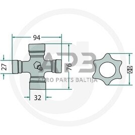 Kardano šarnyras Weasler 397528035004 1 Kardano šarnyras Weasler 397528035004 1