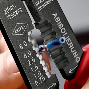 Kabelio antgalių užspaudimo replės Knipex TA9721215C