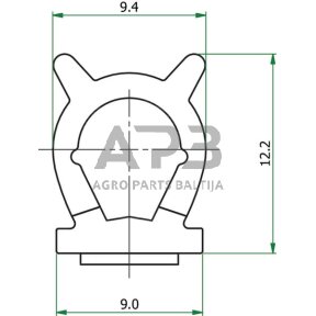 Kabinos stiklo guma universali CA8959