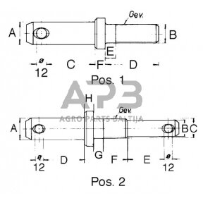 Kaištis 1.1/8" M22 Steel-Power 1380301020