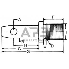 Kaištis 22,00 mm x 114,00 mm, 5/8" UNF x 76,00 mm Z722075KR