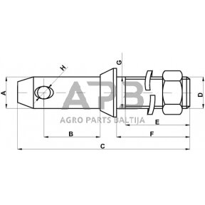 Kaištis 22,00 mm x 137,00 mm, 5/8"x 35,00 mm Z422101KR